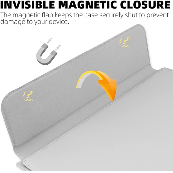 MacBook Pro 13 2016-2021 Laptop Sleeve PU Leather Case - Picture 4 of 10